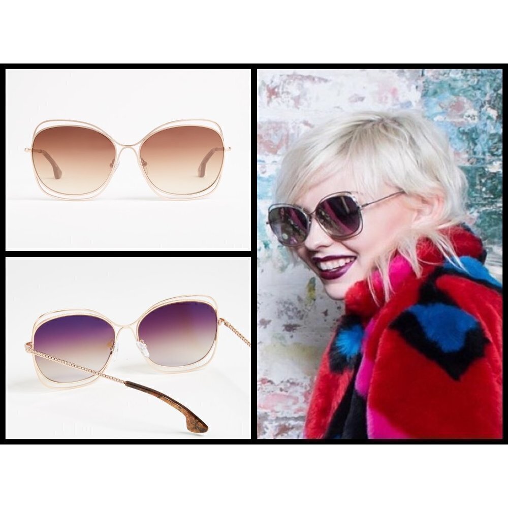 💕ALICE+OLIVIA💕 Collins Sunglasses ~ Rose Gold NWT